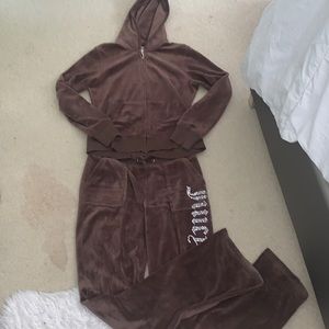 Brown juicy couture tracksuit